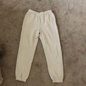 Cream colored sweatpants